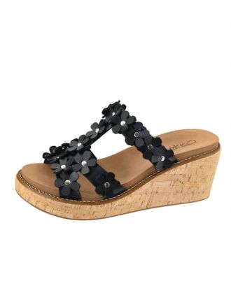 Corkys Footwear Womens Mic Drop Wedge Sandal In Black