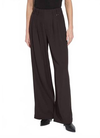 Lyss&eacute; Darcy Pleated Wide Leg Trouser In Double Espresso