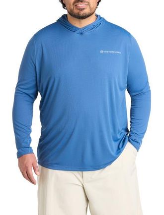 Vineyard Vines Big & Tall Sun Tech Hoodie in Moonshine Cationic at Nordstrom, Size 4X Big