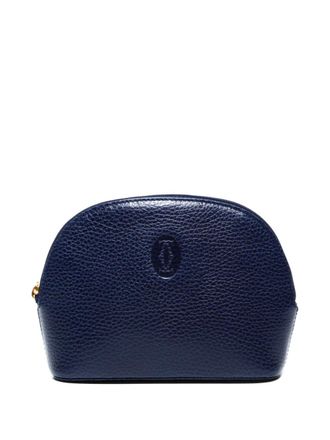Cartier 1990-2000s Must de Cartier pouch - women - Leather - One Size - Blue