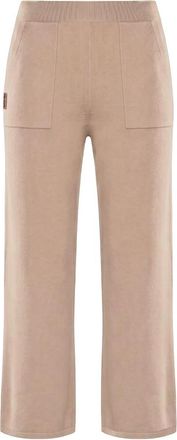 Moorer Wide Leg Casual Pants - Dames - Sweatpants - Beige - XS - Kasjmier - Broeken