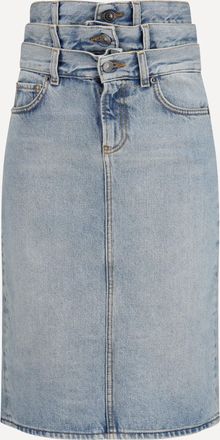 Fiorucci Gonna midi in denim con triplo strato Woman 28