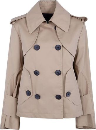 Ibrigu Cotton Thrench With Jacquard Details