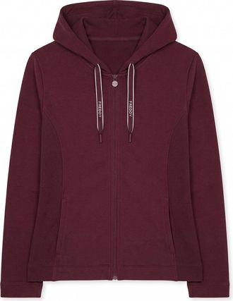 Freddy Felpa slim full-zip con inserti e cappuccio in costina