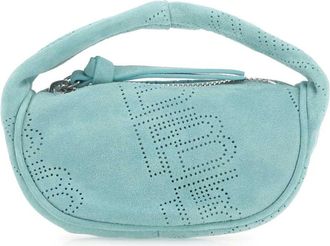 by FAR Zeegroene Su&egrave;de Micro Cush Tas - Dames - Handtassen - Groen - ONE Size - Su&egrave;de - Tassen