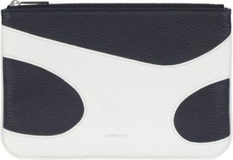 Ferragamo Cut-Out Pebbled Leather Phone Pouch