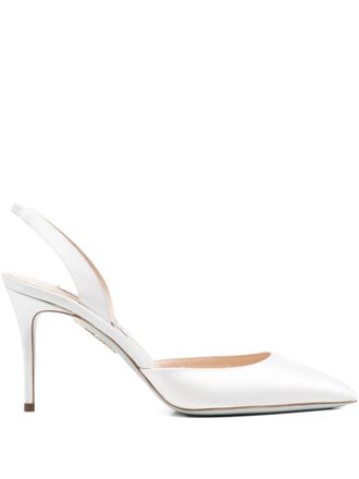 Aquazzura Pumps So Nude a punta con cinturino posteriore 85mm - Bianco