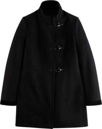 Fay Wollen Virginia Jas - Dames - Mantel - Zwart - XS - Wol - Jassen