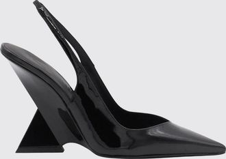 The Attico Slingback Cheope in vernice con tacco alto scultoreo