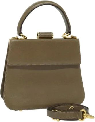 Ferragamo Pre-owned Handbags, female, Brown, Size: ONE SIZE Pre-owned Leather Handbag