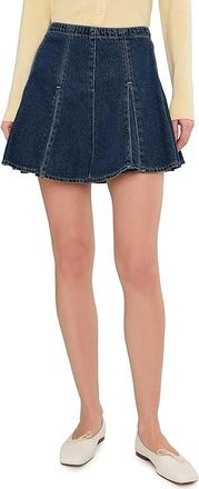 Levi's Godet Mini Skirt Womens Skirt Fell Stone : 27, Cotton/Denim/Lyocell