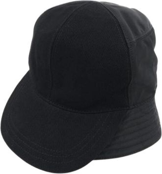 Prada Pre-owned Accessories, female, Black, Size: ONE SIZE Pre-owned Triangle Logo Re Nylon Hat