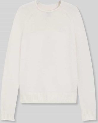 Boss Orange by Hugo Boss BOSS Orange Regular Fit Strickpullover aus Woll-Mix mit Alpaka Modell C_FESPERANASY in Offwhite, Größe XL