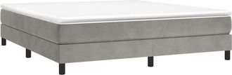vidaXL Estructura de cama sin colchón terciopelo gris claro 160x200 cm Vidaxl