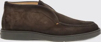 Santoni Polacchino in pelle di vitello scamosciata con inserti elastici