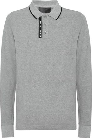 Philipp Plein Tops, Heren, Grijs, 2Xl, Katoen, Polo Shirt LS