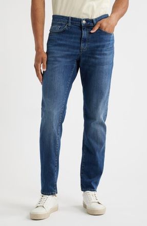 Mavi Steve Athletic Slim Fit Jeans in Deep Brushed Williamsburg at Nordstrom, Size 32 X 30