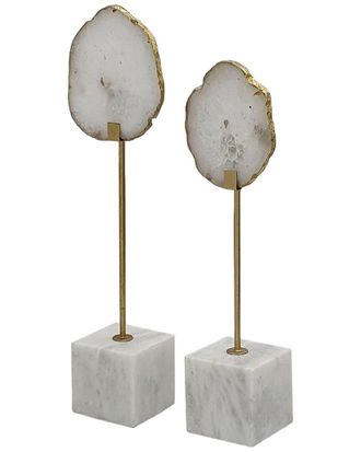 A&B Home Sabriel Agate Statuaries, Set Of 2