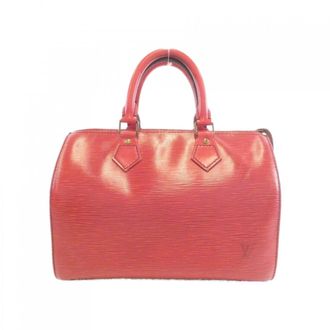 Louis Vuitton Red Color Leather Boston Bag (Pre-Owned)