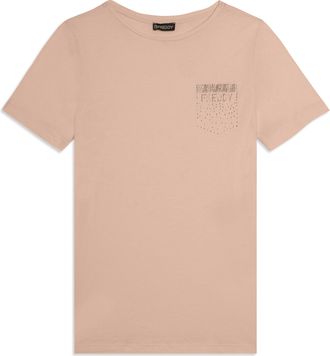 Freddy T-shirt manica corta con strass a forma di taschino FREDDY