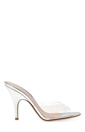 Gianvito Rossi Sofia Mule 95 Mules in Metallic Silver Tpu at Nordstrom, Size 41.5