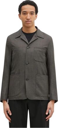 Paul Smith Checked Pocket Jacket - Heren - Blazers - Grijs - XL - Wol - Jassen