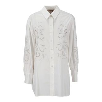 Twinset Stijlvolle Shirt in Zwart - Dames - Blouses & Shirts - Wit - Maat: XS