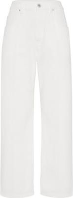 Brunello Cucinelli Contemporary Square trousers in Ivory at Nordstrom, Size 48 It