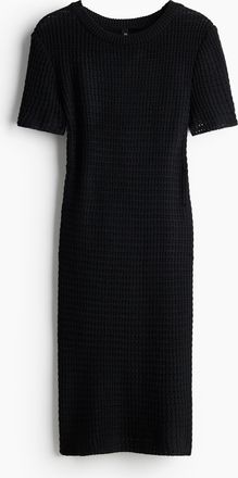 H&M Strickkleid - Schwarz