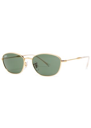 Ray-Ban Oval-frame Sunglasses - Gold - One Size