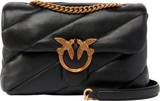 Pinko Medium Love Bag Puff Crossbody Bag In Black
