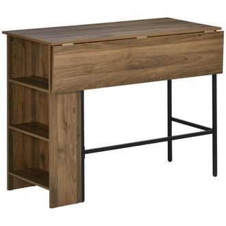 HOMCOM Mesa de bar 120x76x91.4 cm marr&oacute;n