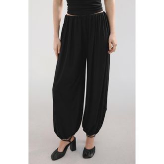 Mango Pleated Balloon Pants in Black at Nordstrom, Size X-Small