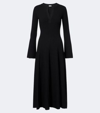 SIMKHAI Genna ribbed-knit midi dress
