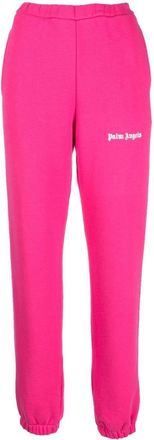 Palm Angels logo-print cotton track pants - women - Cotton/Polyester - L - Pink