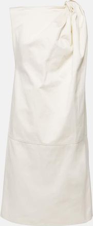 Toteme Draped cotton and linen minidress