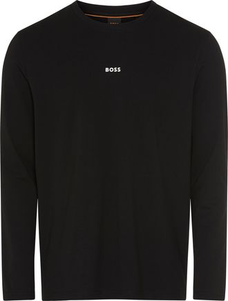 Boss Orange by Hugo Boss Langarmshirt BOSS ORANGE TChark, Herren, Gr. M, schwarz, Web, Obermaterial: 96% Baumwolle, 4% Elasthan, unifarben, regular fit normal, Rundhals, abges