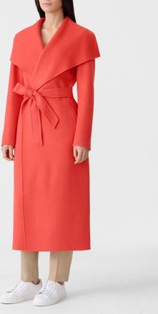 Mackage Mai Wool Long Wrap Coat in Papaya at Nordstrom, Size X-Small