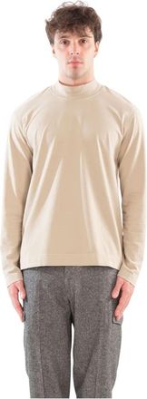 Circolo 1901 Zacht Jersey Long Sleeve T-shirt - Heren - Longsleeves - Beige - L - Kasjmier - Tops