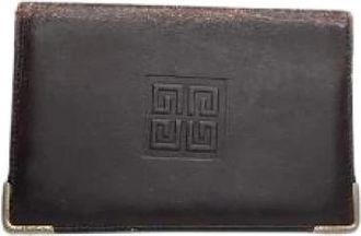 Givenchy Pre-owned Vintage Card Holder - Dames - Vintage Accessoires - Bruin - ONE Size - Leer - Vintage
