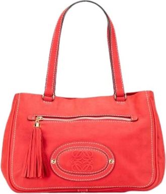 Loewe Borsa a spalla Pre-owned in nabuk - - Pre-owned - Donna - Rosso - ONE SIZE