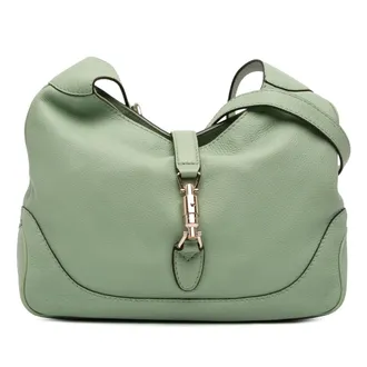 Gucci Green Calfskin Jackie O Bouvier Crossbody