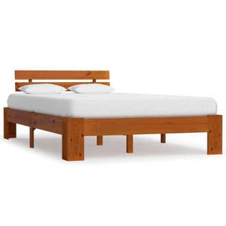 Berkfield Home Bed Frame Honey Brown Solid Pine Wood 120x200 cm | Size: Small Double