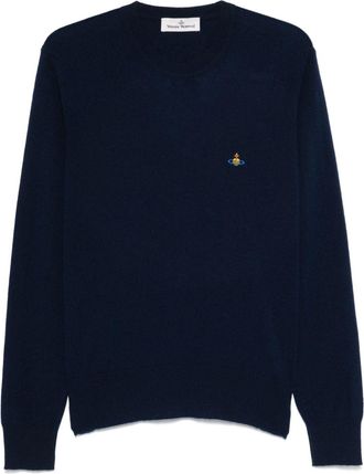 Vivienne Westwood Navy Blue Crew Neck Sweater