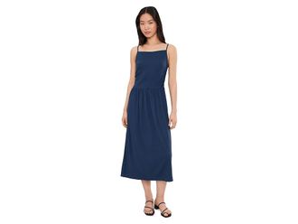Michael Stars Matilda Square Neck Flare Midi Dress Womens Dress Nocturnal : XL (US 10-12), Cotton/Modal/Spandex