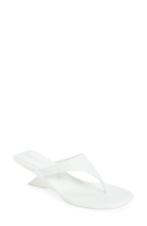 Jeffrey Campbell Medellin Wedge Flip Flop in White Patent at Nordstrom, Size 9.5