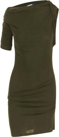 Jacquemus Short Dresses, female, Green, Size: XS Drapeado Mini Dress