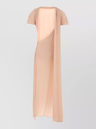 Magda Butrym stretch crepe maxi dress short sleeves draped