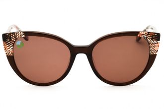 Anne Klein AK7099 Cat-Eye Acetate Sunglasses - Brown