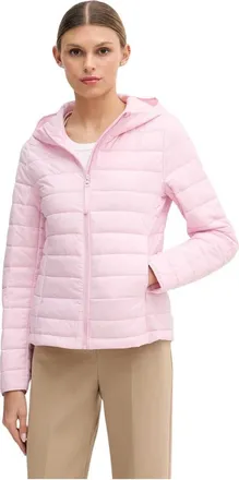 Benetton Gewatteerd jack met capuchon - Dames - Jassen - Roze - Maat: XS Polyamide
